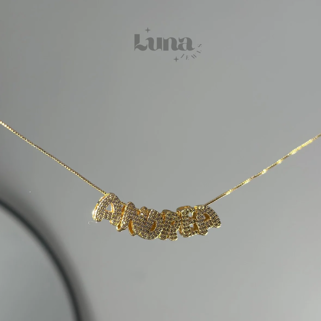 Personalized Bubble Letter Necklace