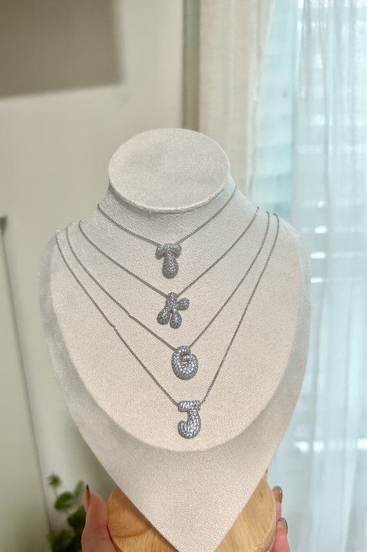 Bubble Initial - Silver