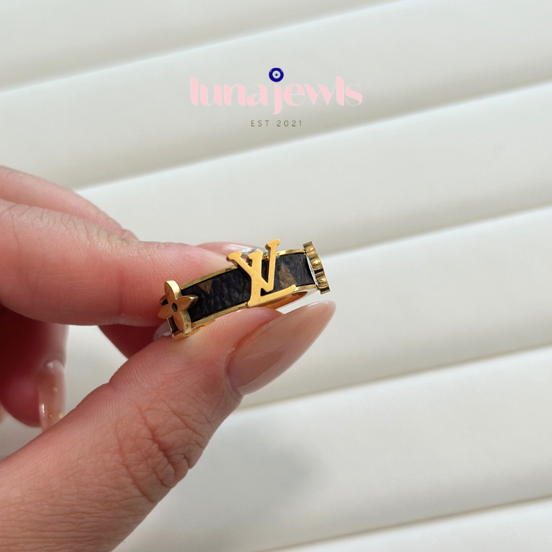 LV Leather Band Ring