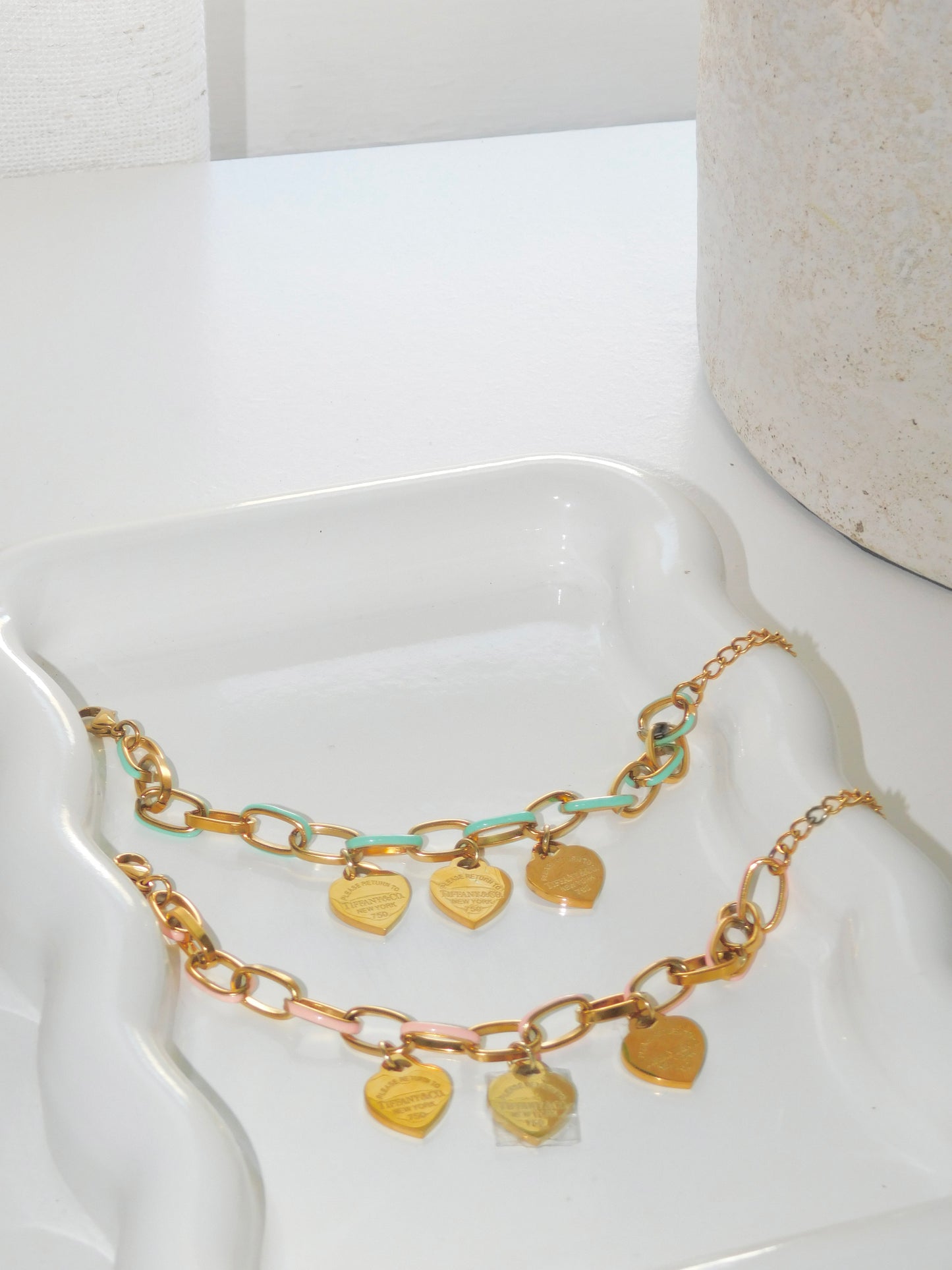 Colored charm bracelet