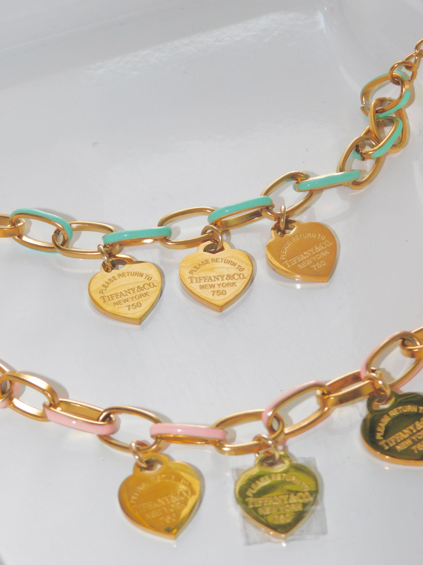 Colored charm bracelet