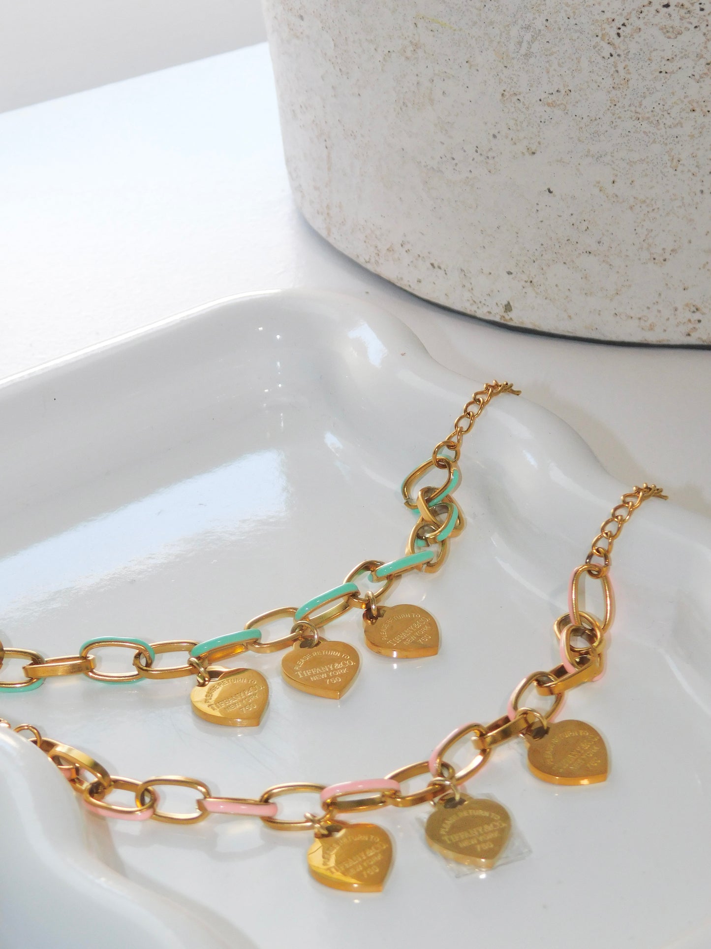 Colored charm bracelet