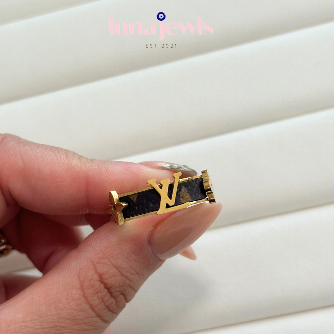 LV Leather Band Ring