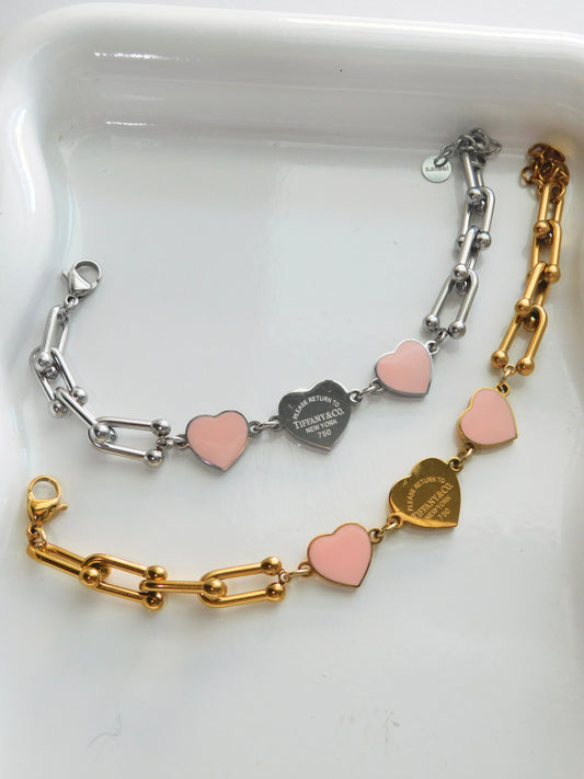 Pink Heart Bracelet